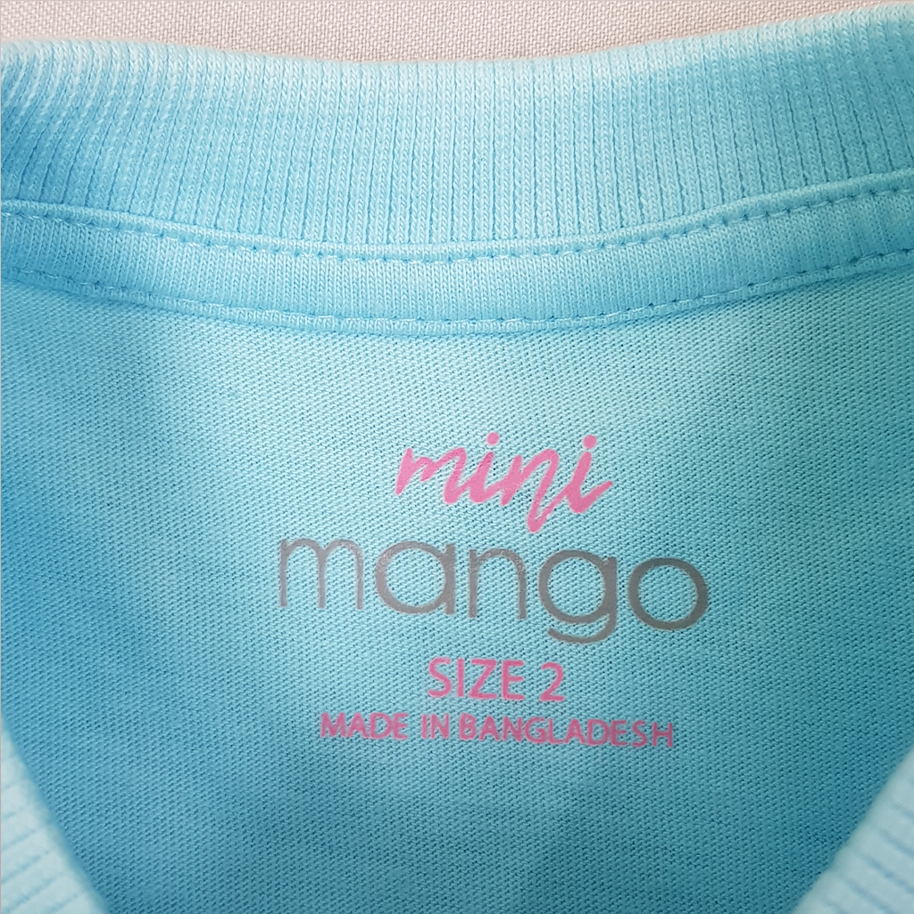 تی شرت دخترانه 22408 سایز 1 تا 6 سال مارک MANGO