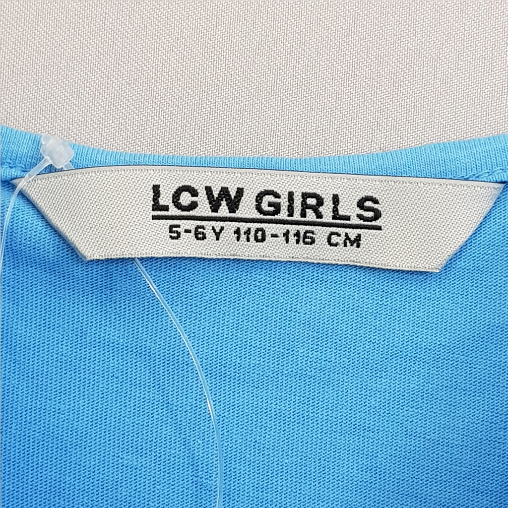 تی شرت دخترانه 22453 سایز 5 تا 13 سال مارک LCW