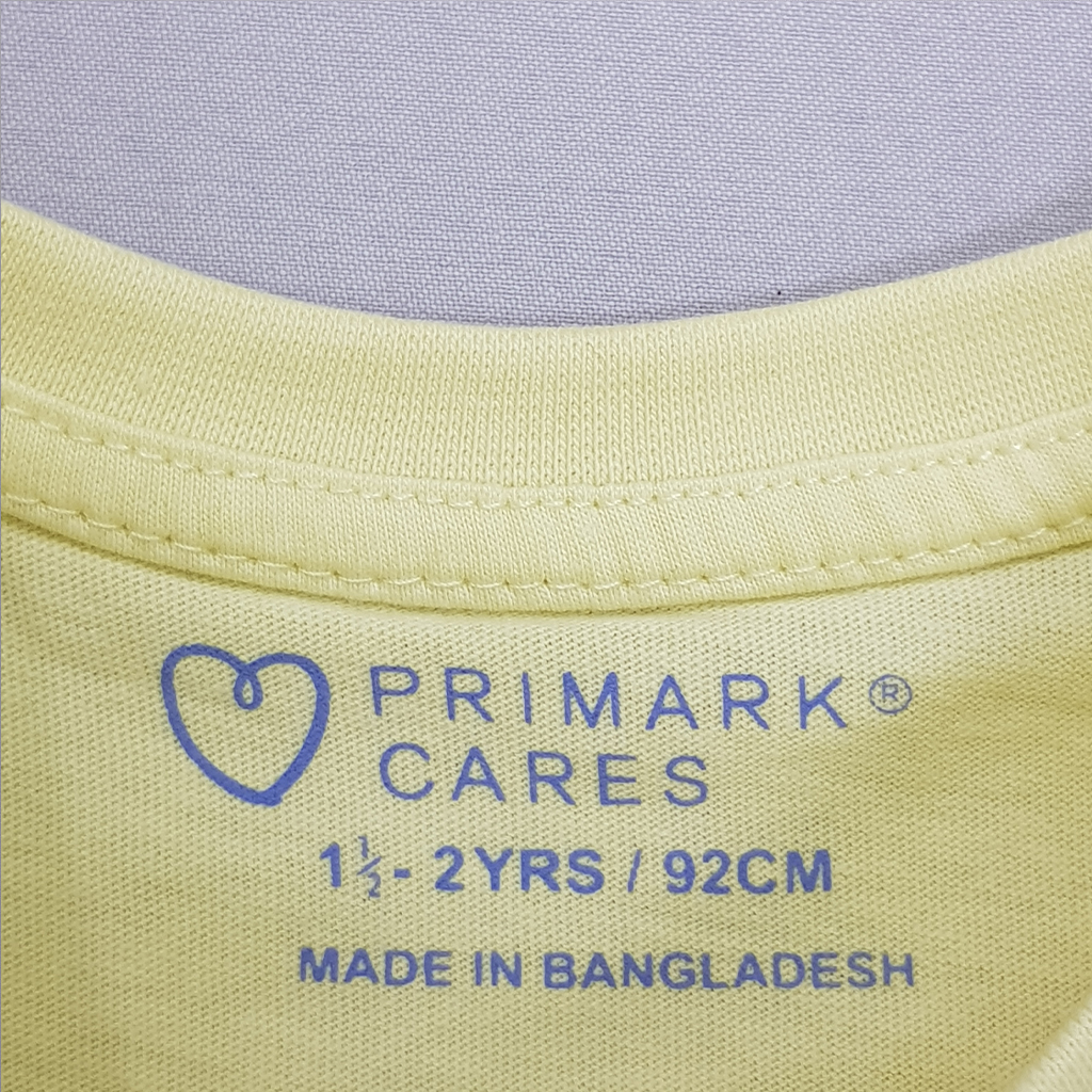 تی شرت دخترانه 23731 سایز 1.5 تا 8 سال مارک PRIMARK