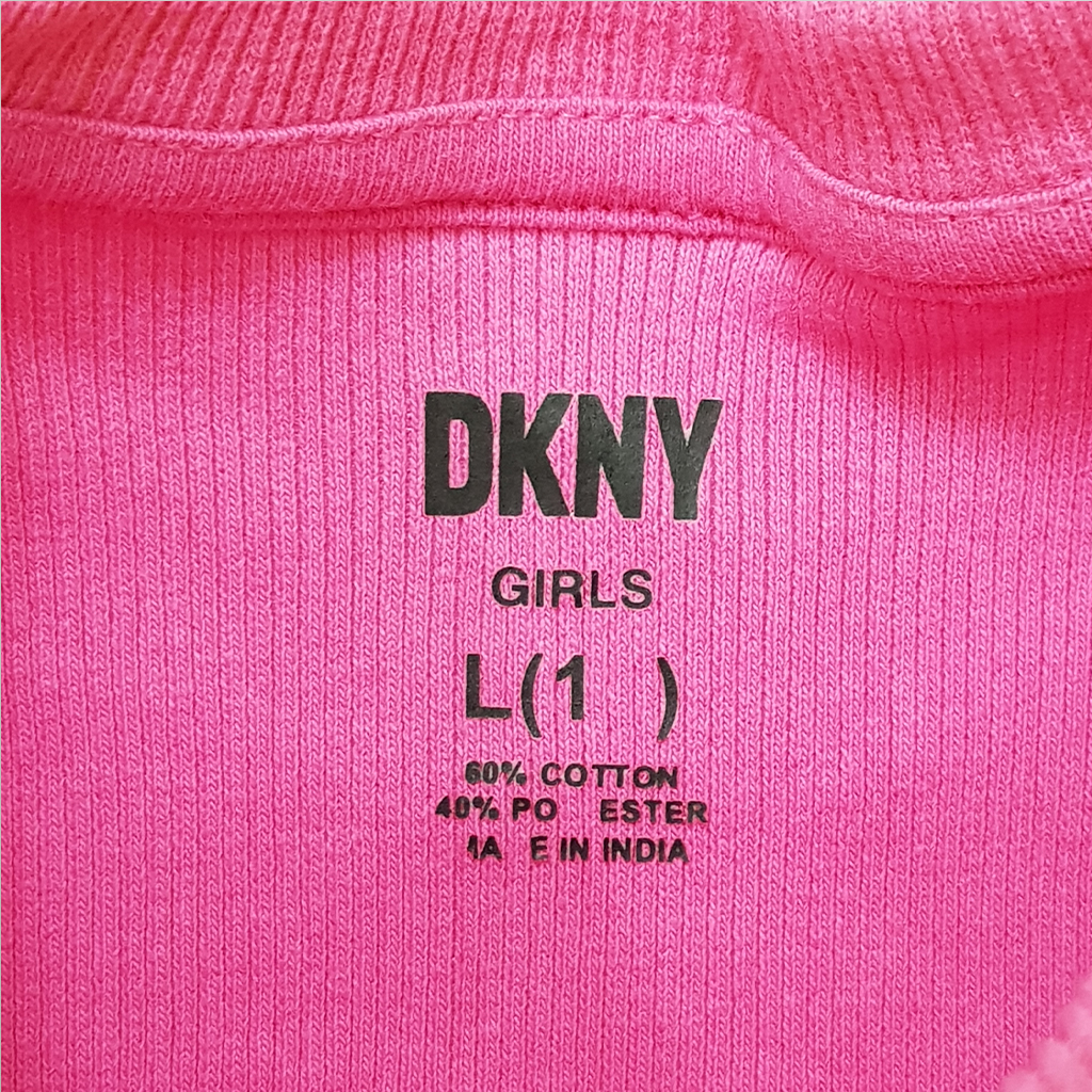 تی شرت دخترانه 24582 سایز 2 تا 6 سال کد 1 مارک DKNY