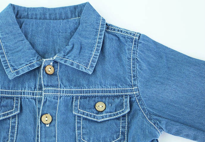 پیراهن جینز پسرانه 100500 سایز 6 ماه تا 3 سال مارک baby pep