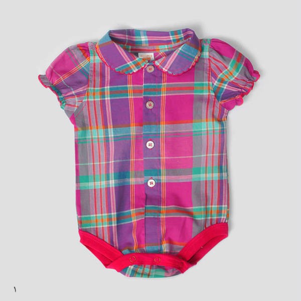 پیراهن زیردکمه دار دخترانه 100521 سایز بدو تولد تا 18 ماه مارک Carters