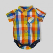 پیراهن زیردکمه دار پسرانه 100522 سایز بدو تولد تا 18 ماه مارک Carters