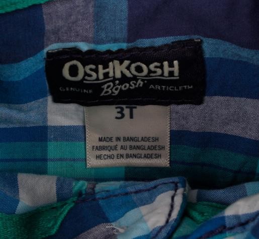 پیراهن پسرانه 11453 سایز 6 ماه تا 10 سال مارک OSHKOSH