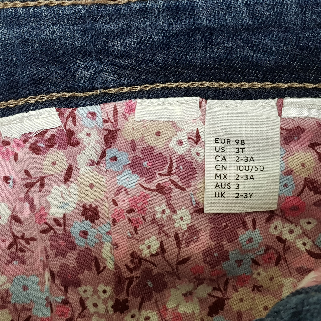 شلوار جینز لاینردار دخترانه 25213 سایز 1.5 تا 10 سال مارک H&M