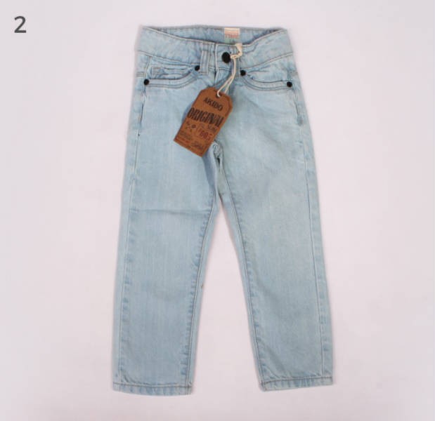 شلوار جینز دخترانه 100737 سایز 2  تا 14 سال مارک AKIDO