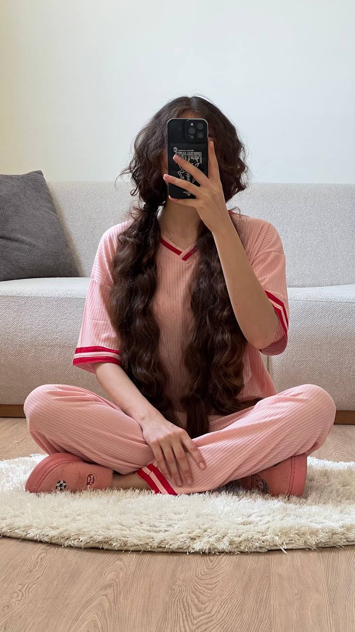 ست دو تیکه نخ پنبه تابستونه زنانه کد 417158