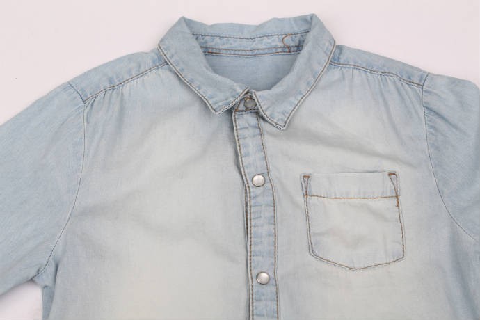 پیراهن جینز کاغذی دخترانه 16650 سایز 2 تا 14 سال مارک TAO