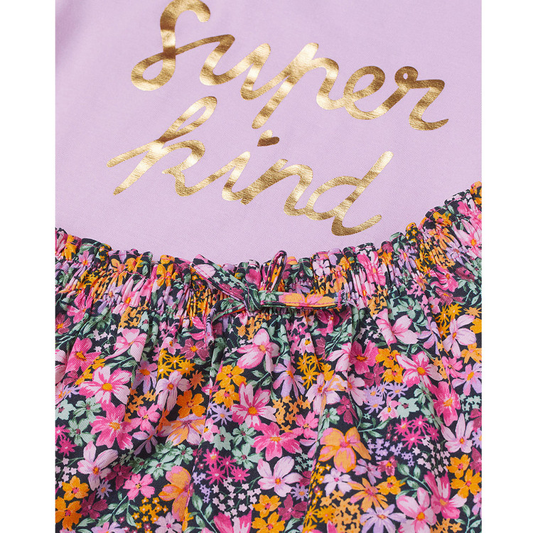 ست تی شرت دامن دخترانه 28071 سایز 1.5 تا 10 سال مارک H&M