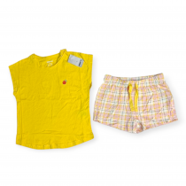 ست تیشرت و شورتک دخترانه برند اروپایی کد 2205573