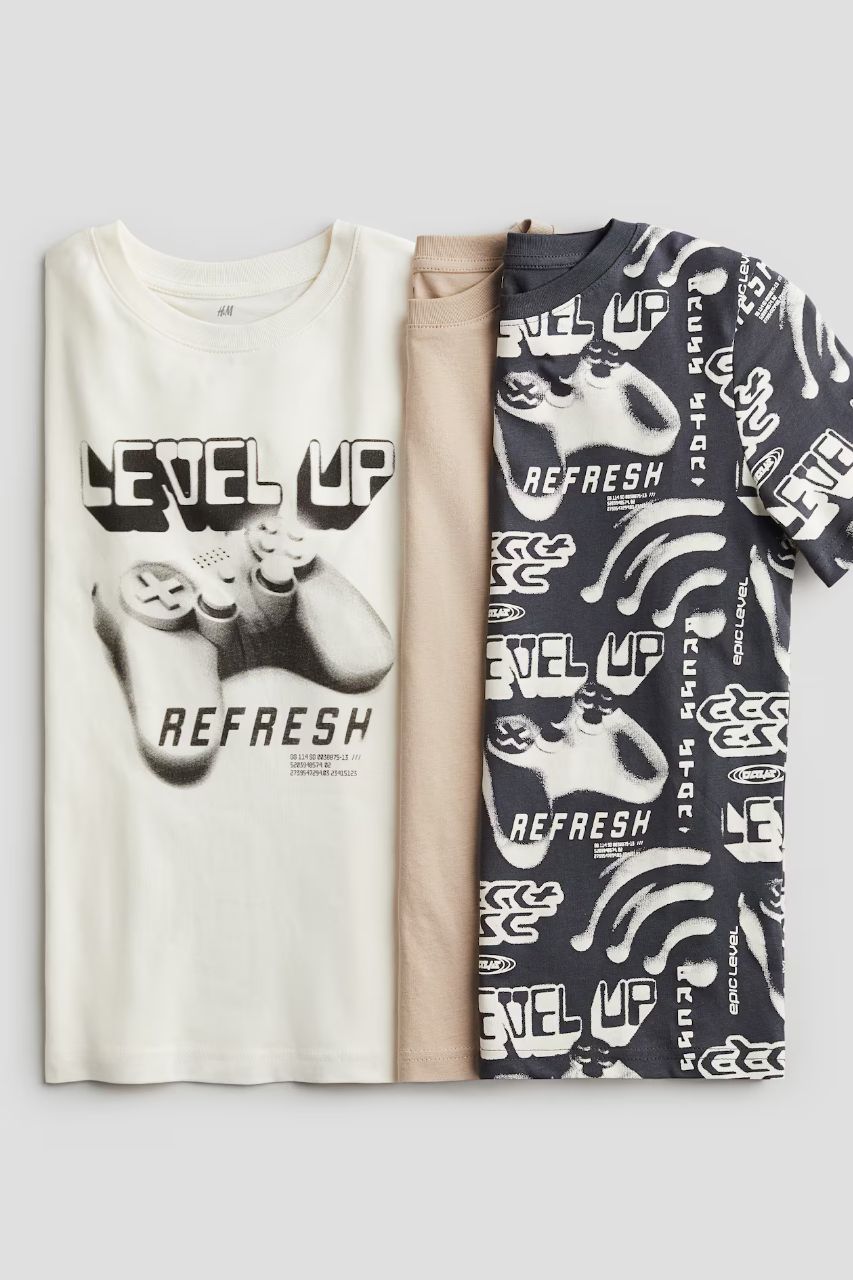 تی شرت پسرانه 28404 سایز 9 تا 15 سال کد 24 مارک H&M