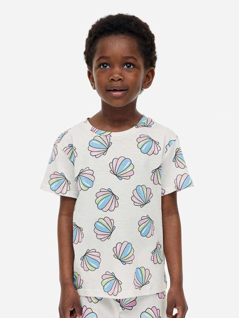 تی شرت دخترانه 28412 سایز 1.5 تا 10 سال مارک H&M