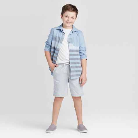 شلوارک کتان پسرانه 28519 سایز 4 تا 16 سال کد 3 مارک CAT&JACK