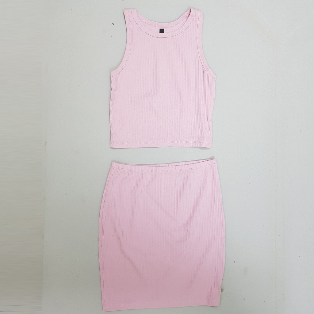 ست تاپ و دامن دخترانه 28526 سایز 11 تا 15 سال مارک H&M