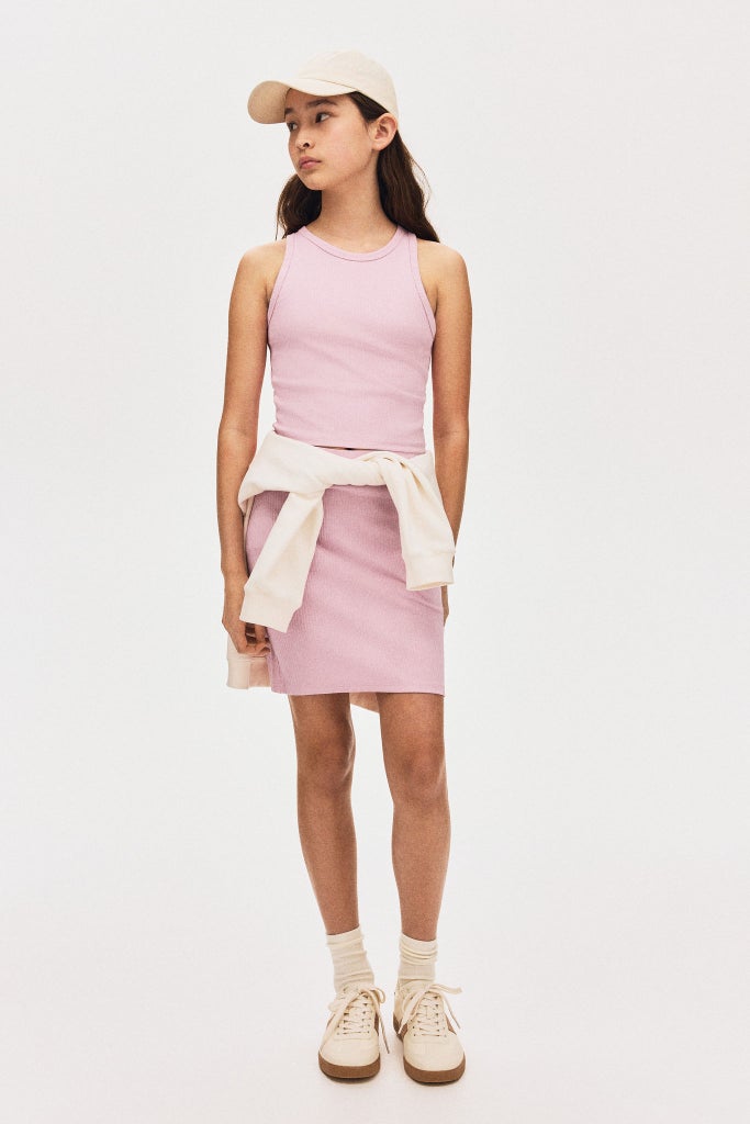 ست تاپ و دامن دخترانه 28526 سایز 11 تا 15 سال مارک H&M