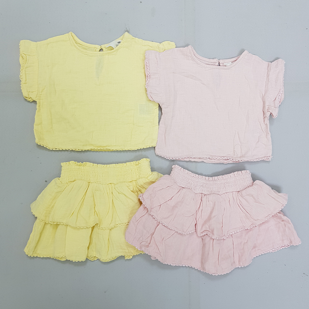ست دخترانه 28653 سایز 1.5 تا 6 سال کد 3 مارک H&M