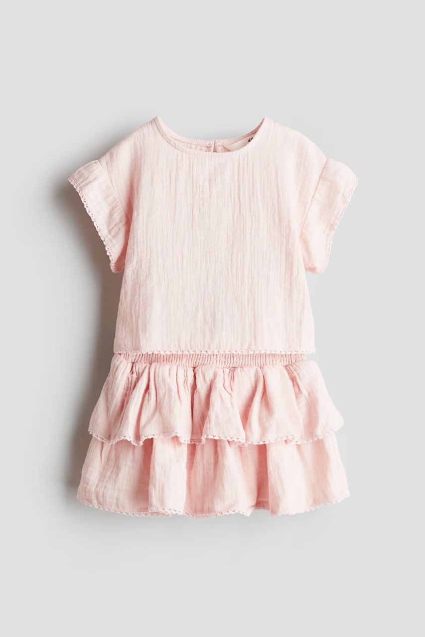 ست دخترانه 28653 سایز 1.5 تا 6 سال کد 3 مارک H&M