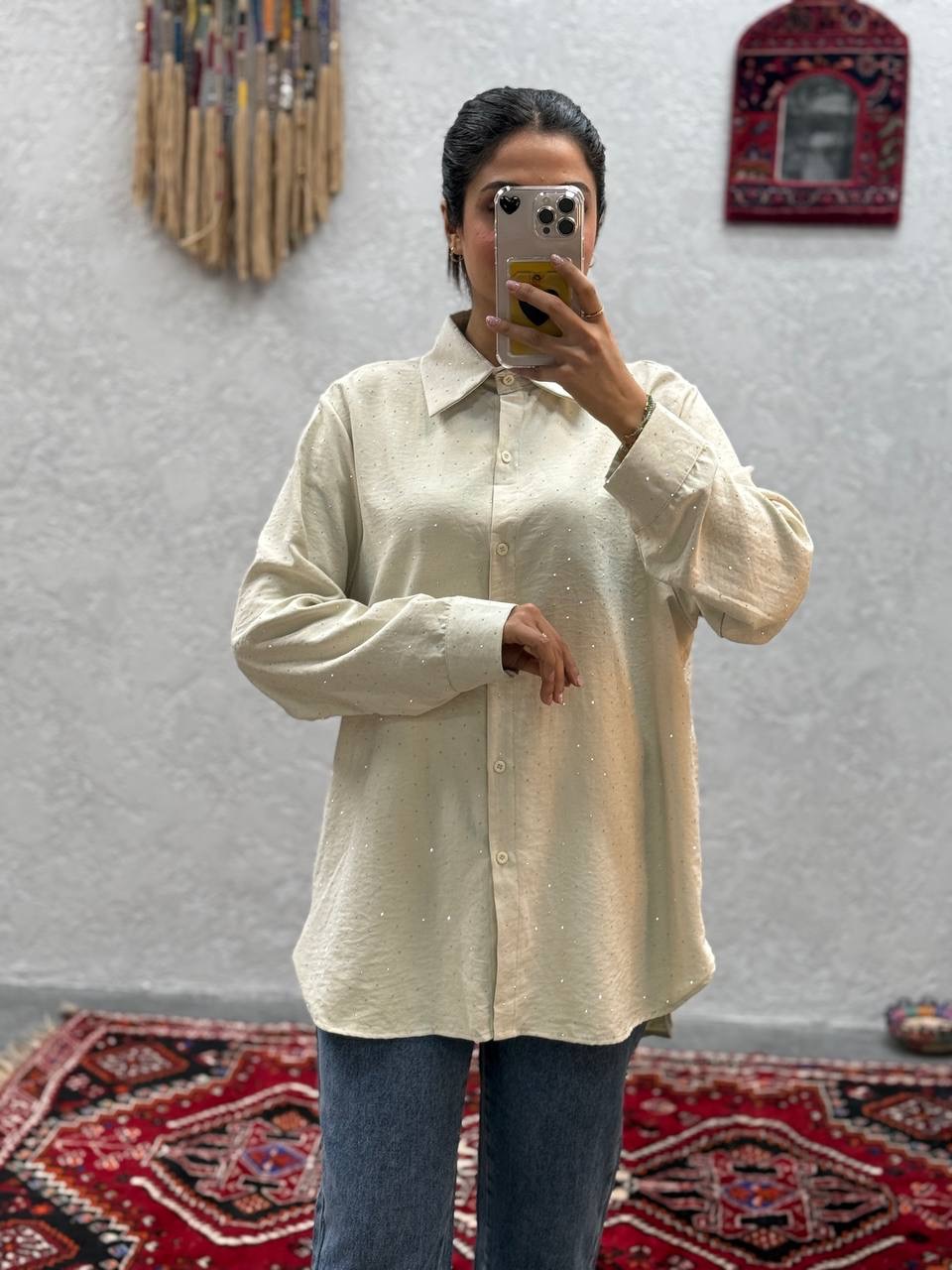 شومیز نگین دار زنانه کد 418029