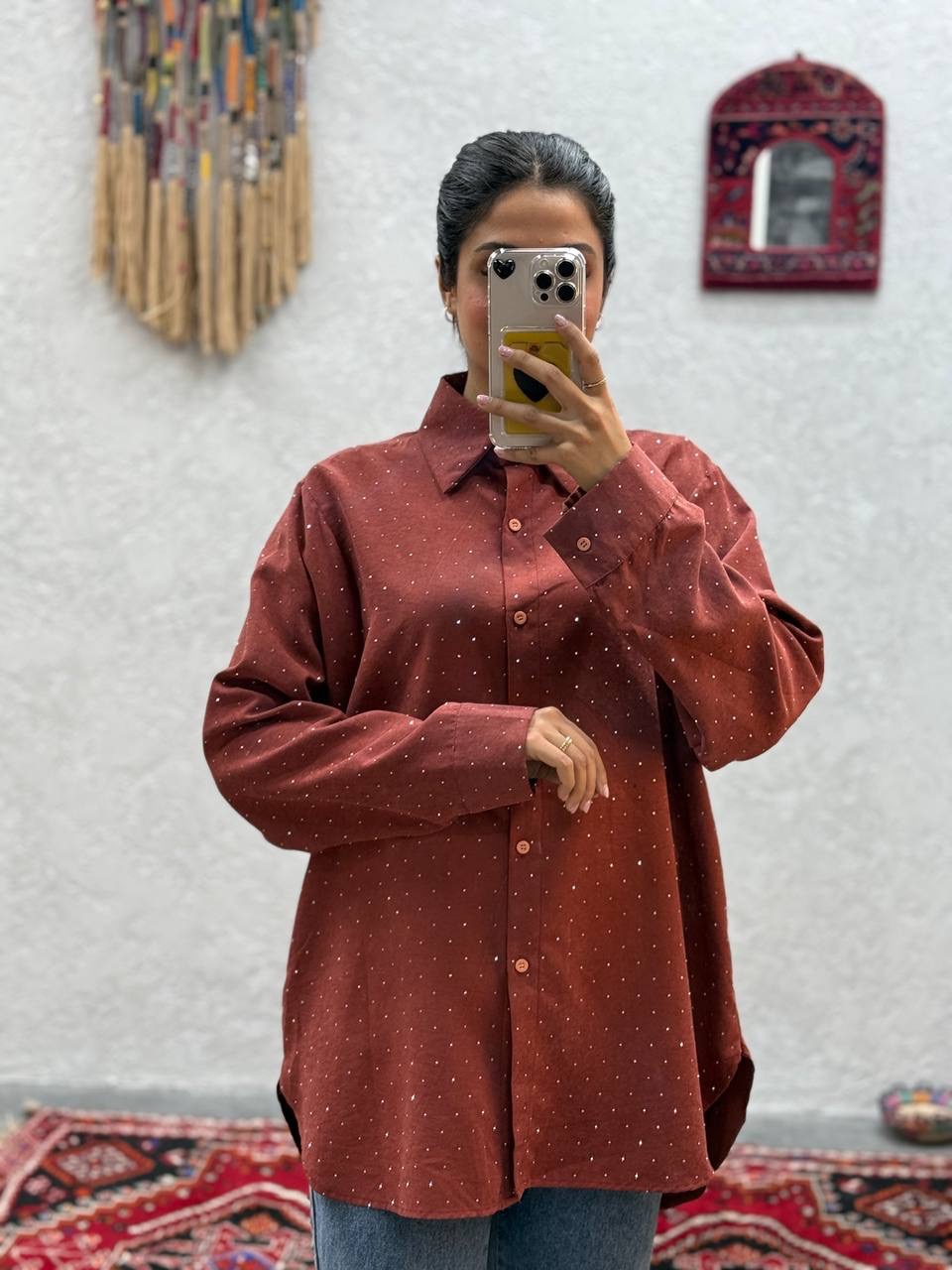 شومیز نگین دار زنانه کد 418030