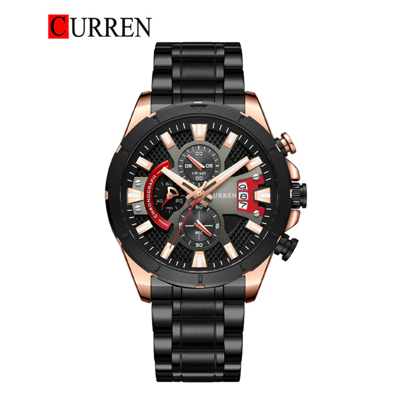 ساعت مچی کرونوگراف مردانه برند 8401 CURREN  کد 2211