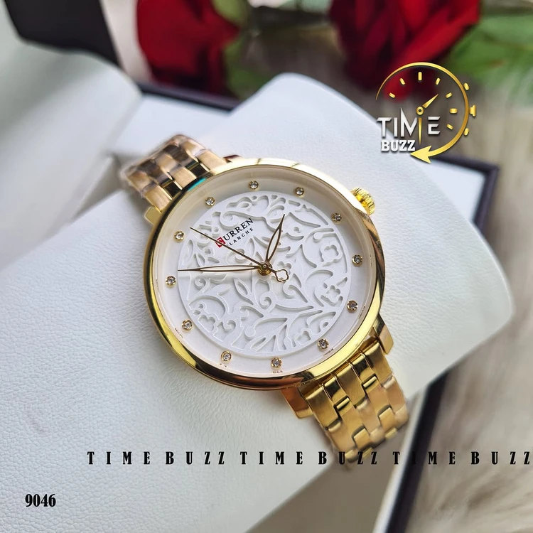 ساعت مچی زنانه برند CURREN 9046  کد 2216