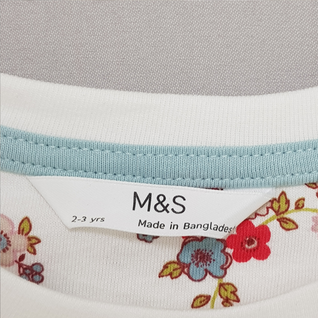 بلوز دخترانه 28752 سایز 1 تا 8 سال کد 2 مارک M&S