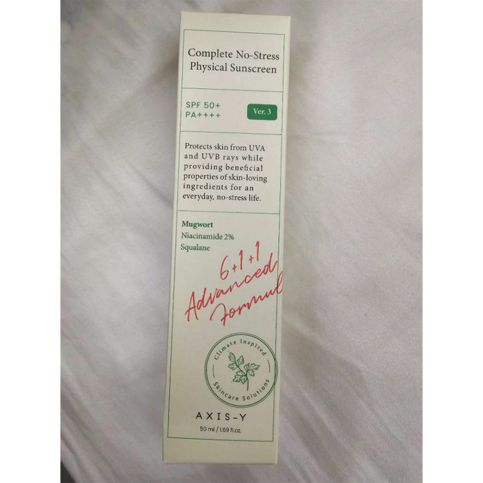 ضدآفتاب فیزیکی اکسپیس وای – AXIS-Y Complete No-Stress Physical Sunscreen sunscreen ۵۰ml کد 2685