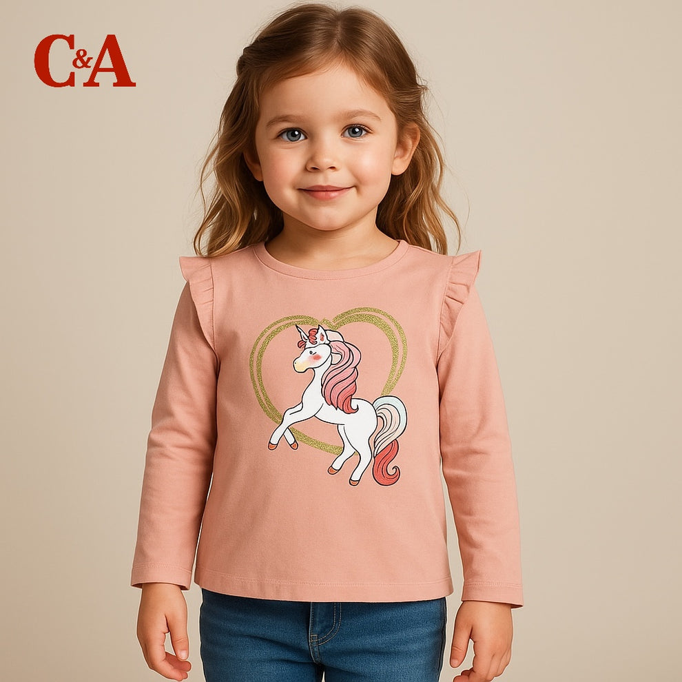 بلوز دخترانه 28759 سایز 3 تا 9 سال کد 1 مارک C&A