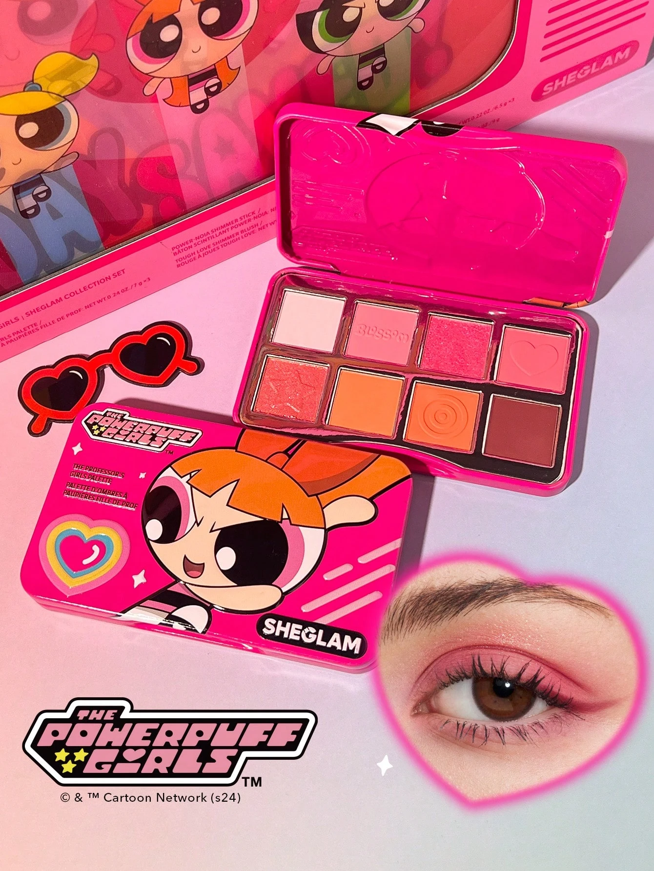 پالت سایه چشم مات شایمر لیدر شیگلم The Powerpuff Girls X SHEGLAM کد 2712