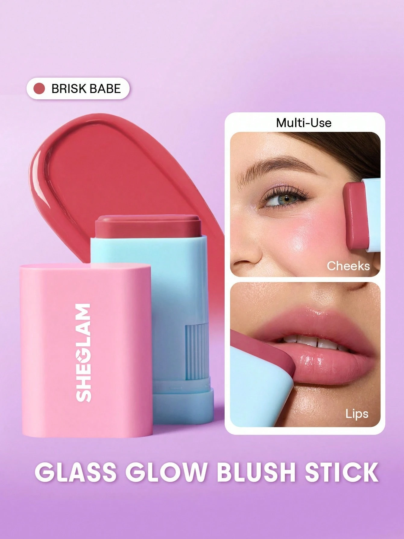 رژگونه استیکی شیگلم SHEGLAM Glass Glow Blush Stick کد 2715