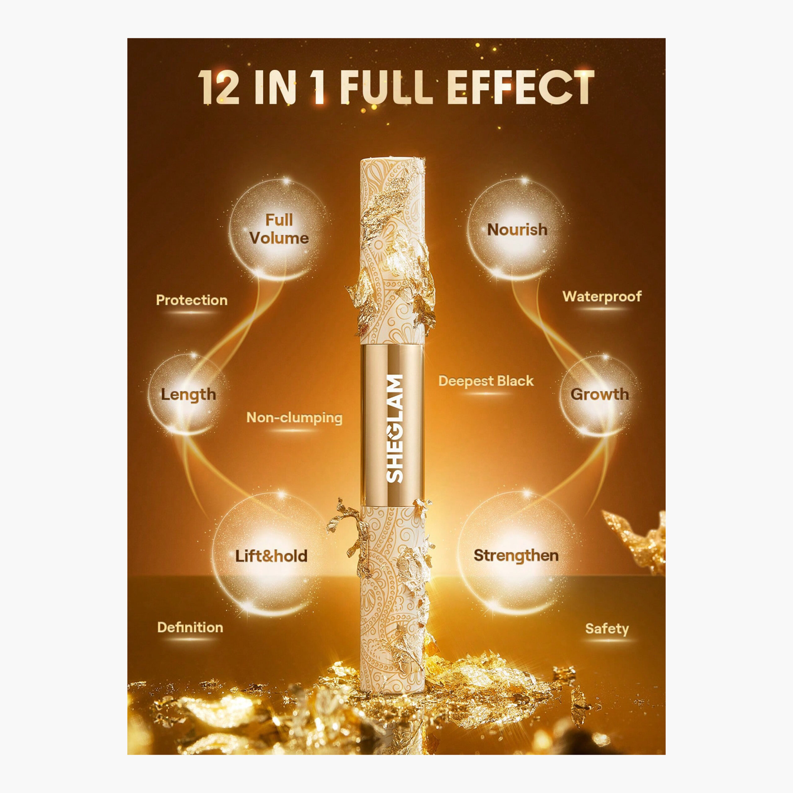 ریمل دو سر مولتی افکت شیگلم SHEGLAM All-In-One 24K Multi-Effect Mascara  کد 2716