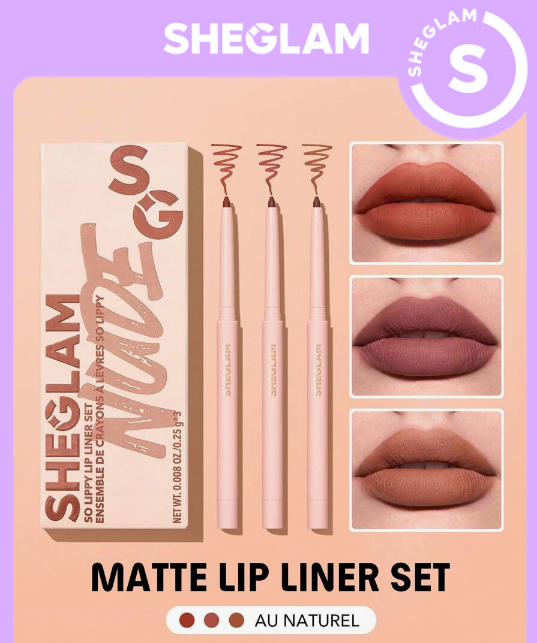 ست 3 عددی مداد لب شیگلم SHEGLAM So Lippy Lip Liner Set کد 2592