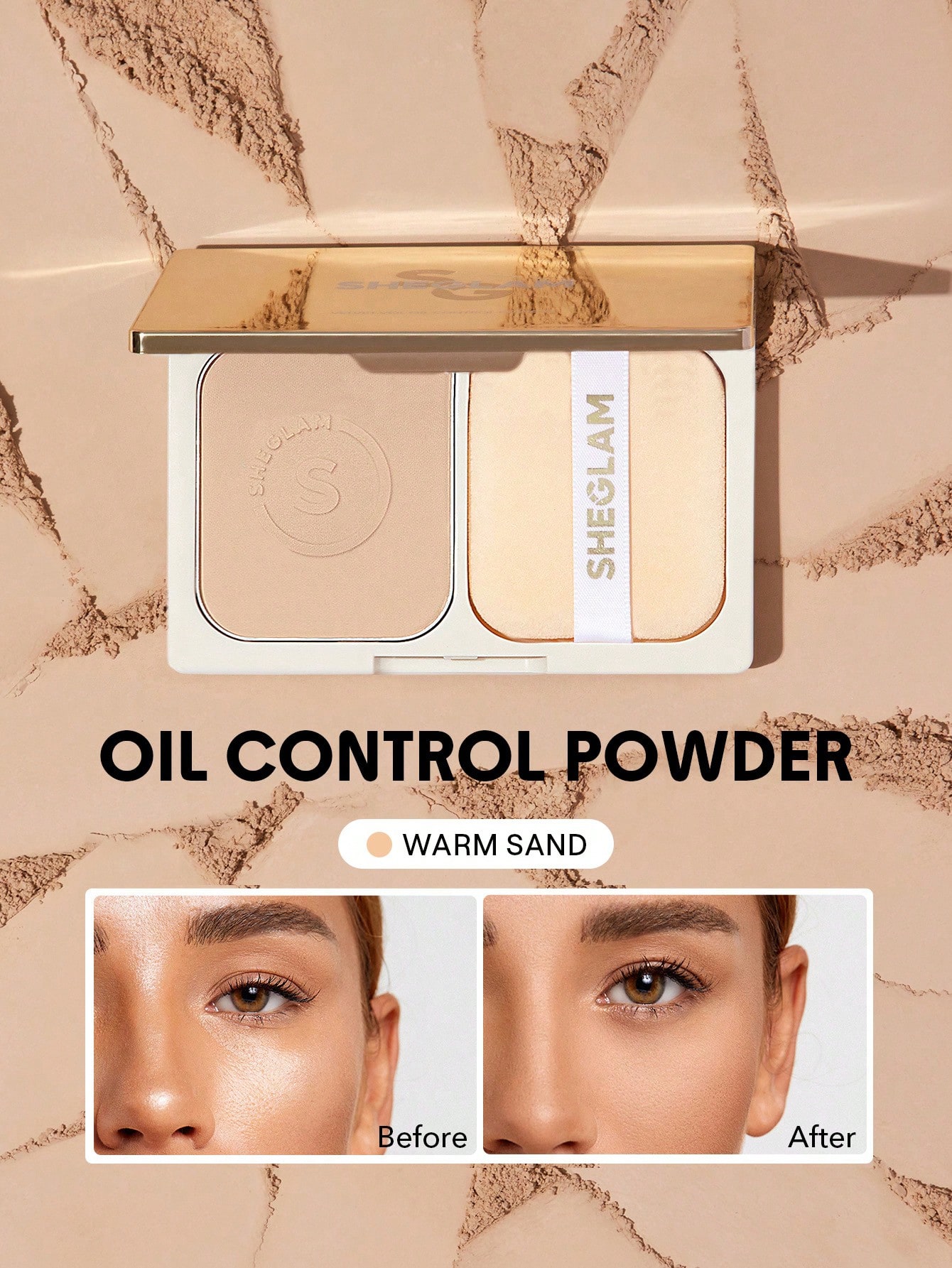 پنکیک کنترل چربی شیگلم SHEGLAM Velvet Veil Oil Control Powder کد 2732