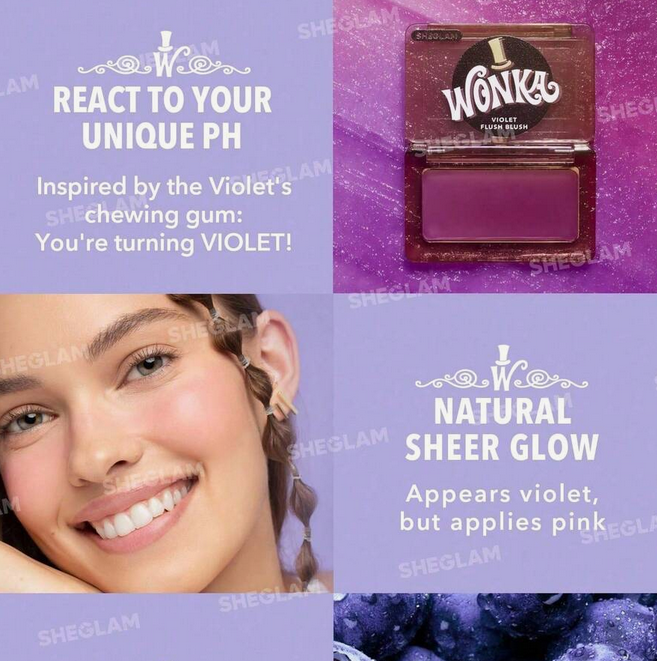 رژگونه ویلی ونکا ویولت شیگلم Willy wonka | SHEGLAM Violet Flush Blush کد 2596