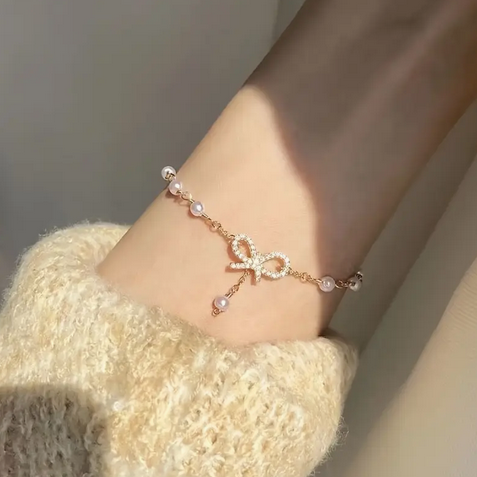 دستبند مروارید زنانه کد 2782