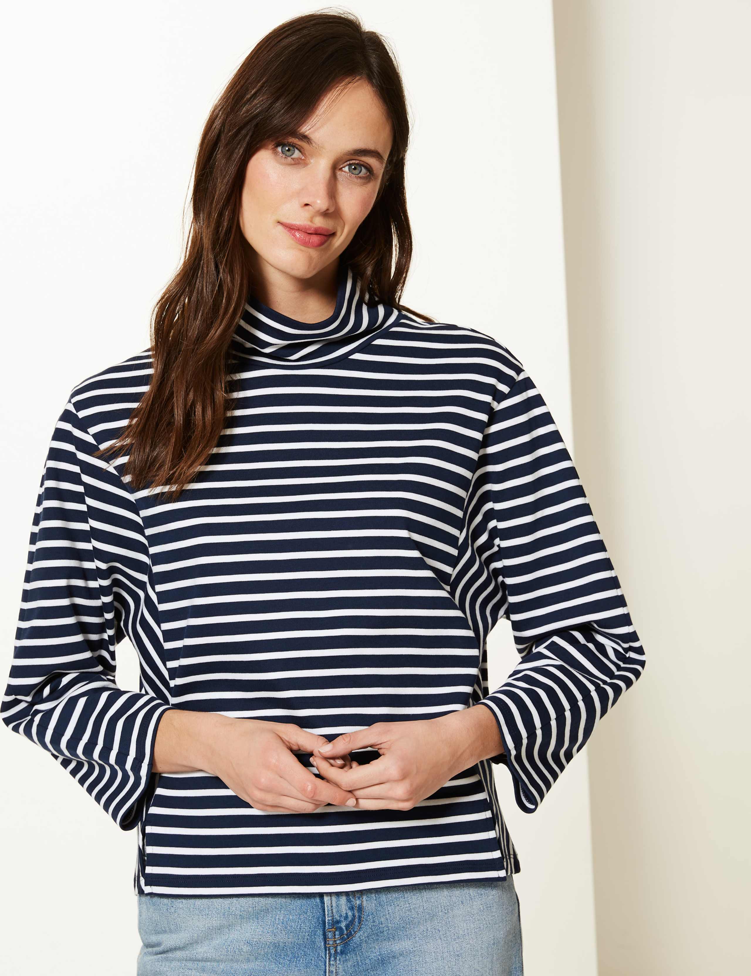 بلوز یقه اسکی زنانه 28931 سایز 18 تا 24 کد 3 مارک M&S
