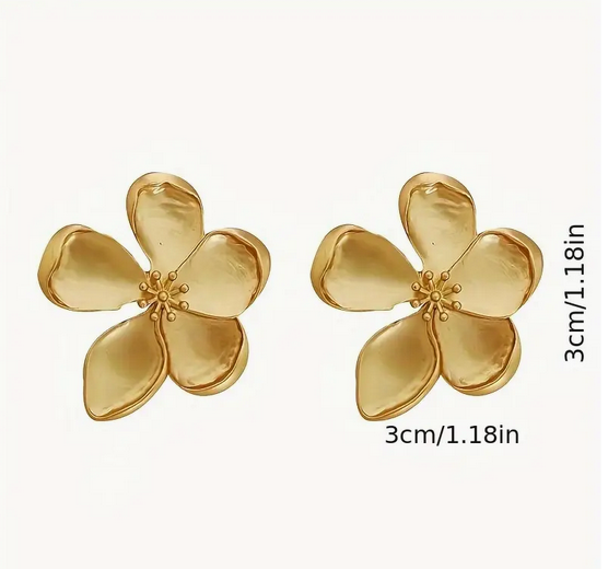 گوشواره استیل میخی طرح گل کد 2663