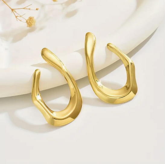 گوشواره استیل ضد زنگ طرح هندسی کد 2665