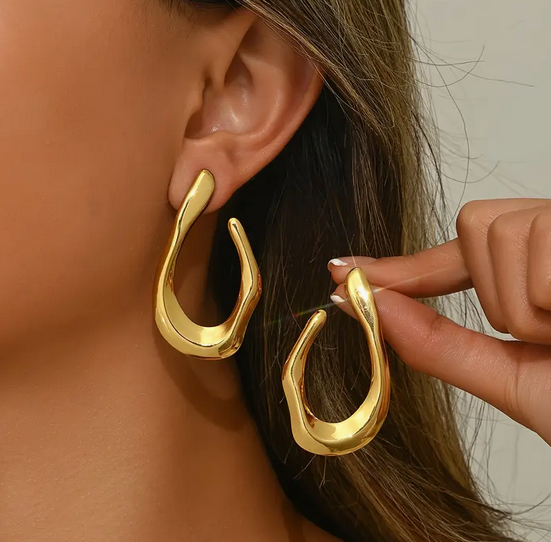 گوشواره استیل ضد زنگ طرح هندسی کد 2665