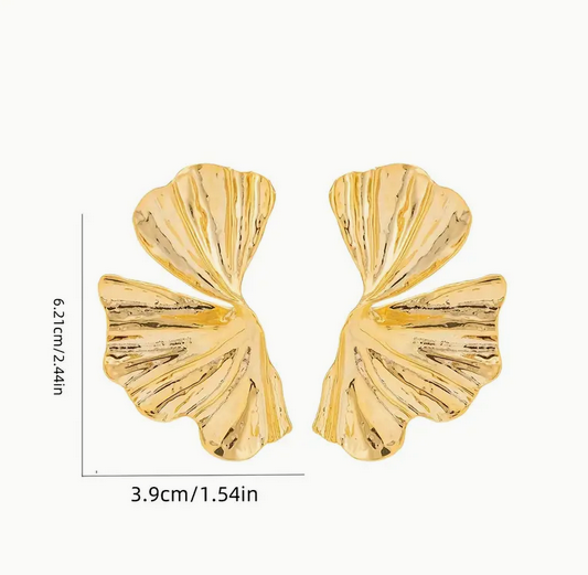 گوشواره آلیاژ طرح برگ کد 2674