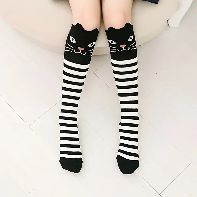 جوراب ساق بلند دخترانه کد 2542