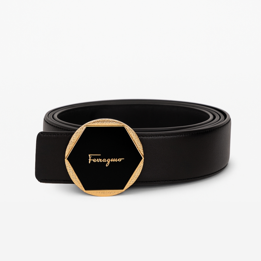 کمربند چرم مردانه مدل Ferragamo کد 1027
