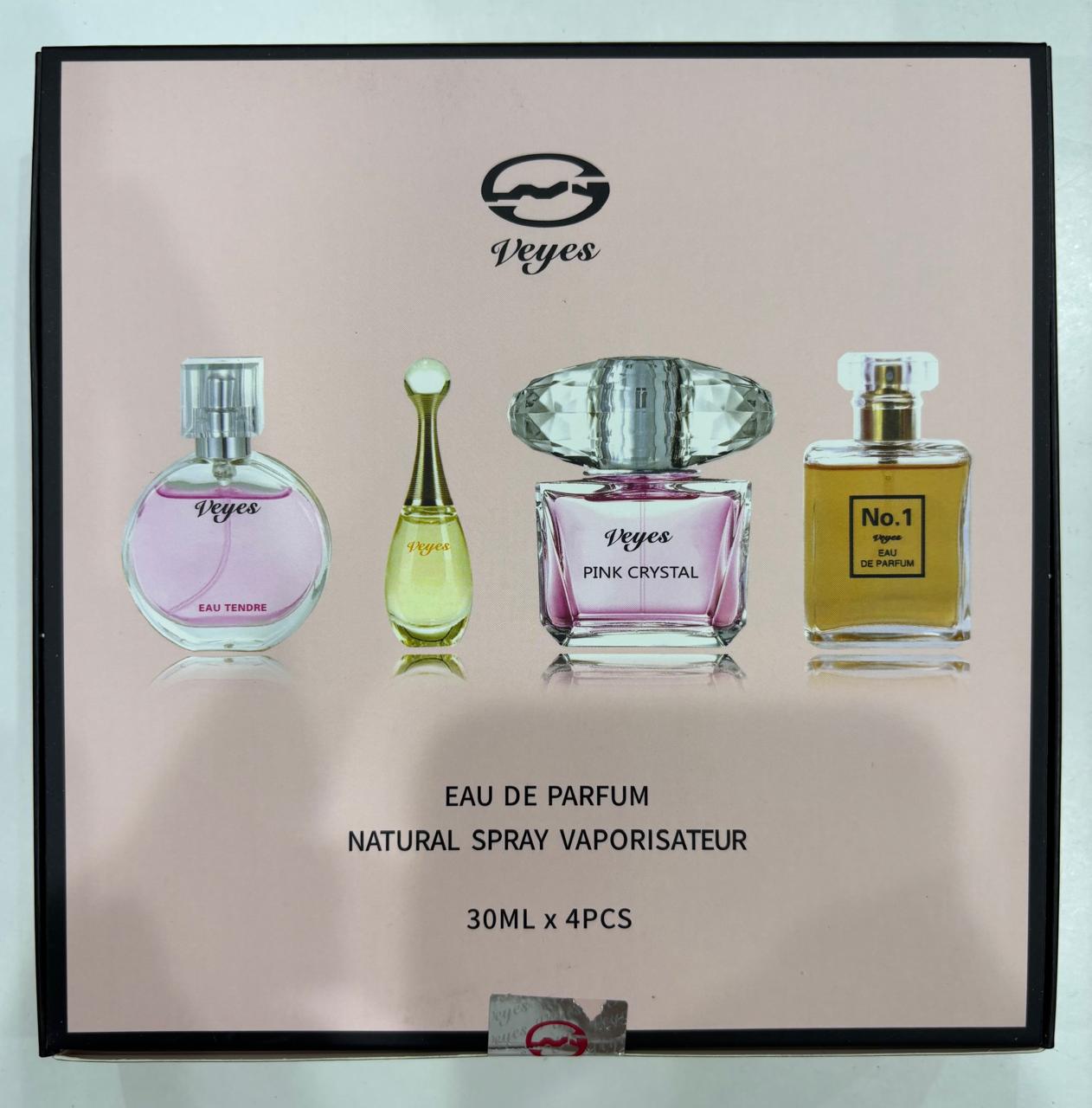 ۴ عدد عطر ۳۰ میلی با رایحه برند و ماندگاری طولانی برند VEYES کد 3025