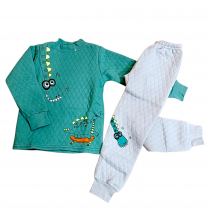 ست بلوز و شلوار (خواهر و برادری )وارداتی طرح دایناسور کد 2205626