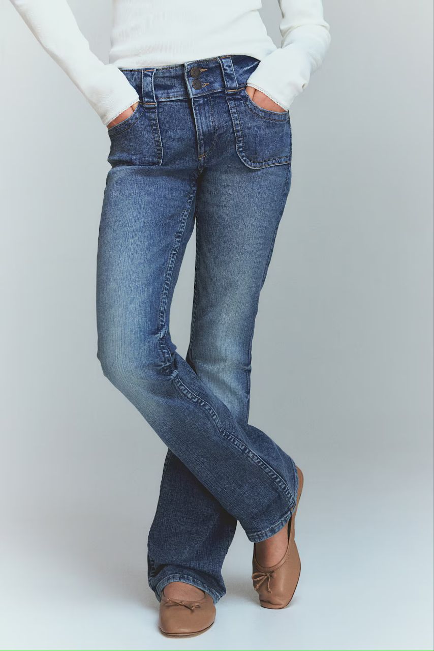 شلوار جینز بوت کات دخترانه 29239 سایز 8 تا 15 سال مارک H&M