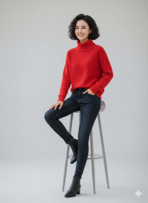 بافت یقه اسکی زنانه کد 418515