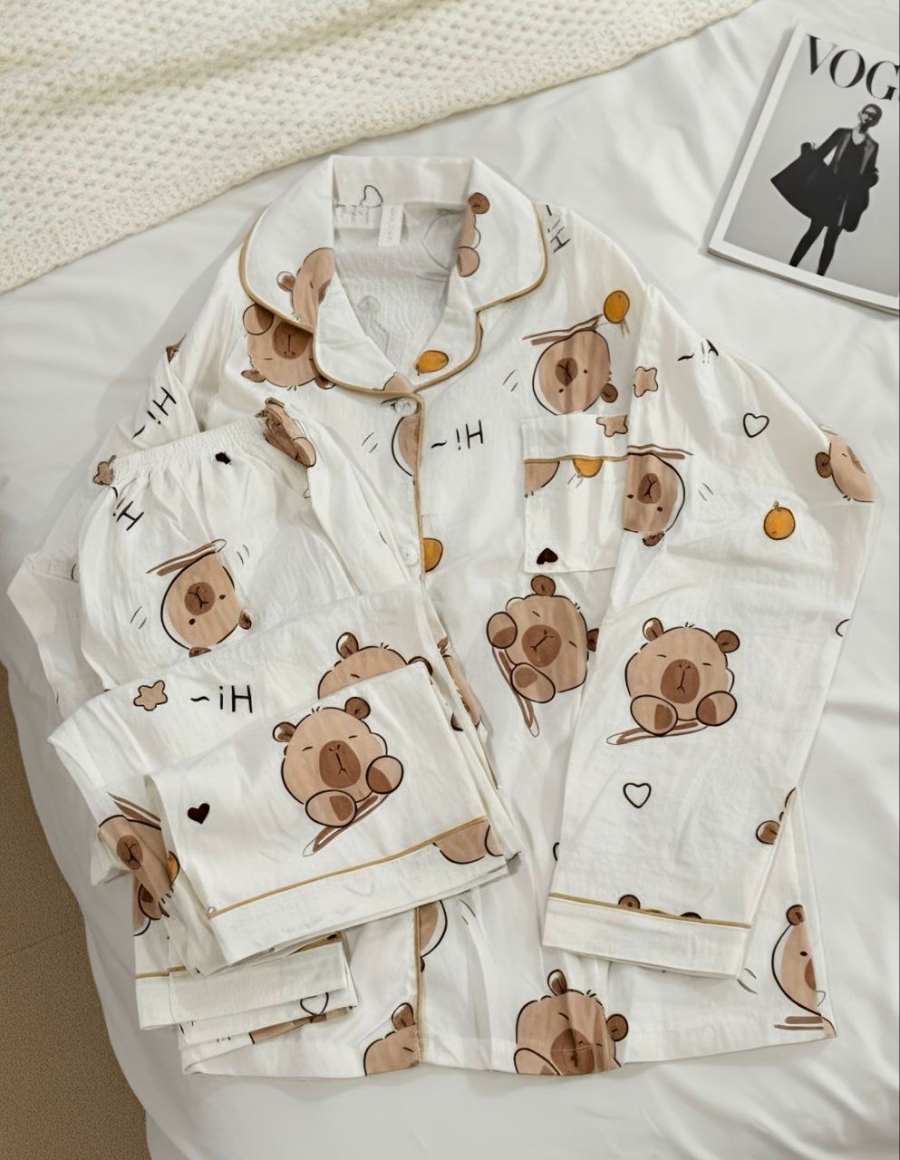 ست دو تیکه موسیلین نخی آستین بلند زنانه کد 418626