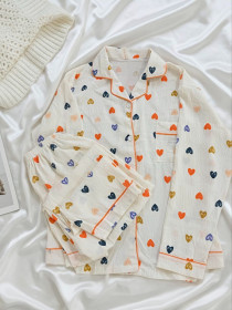 ست دو تیکه موسیلین نخی آستین بلند زنانه کد 418631