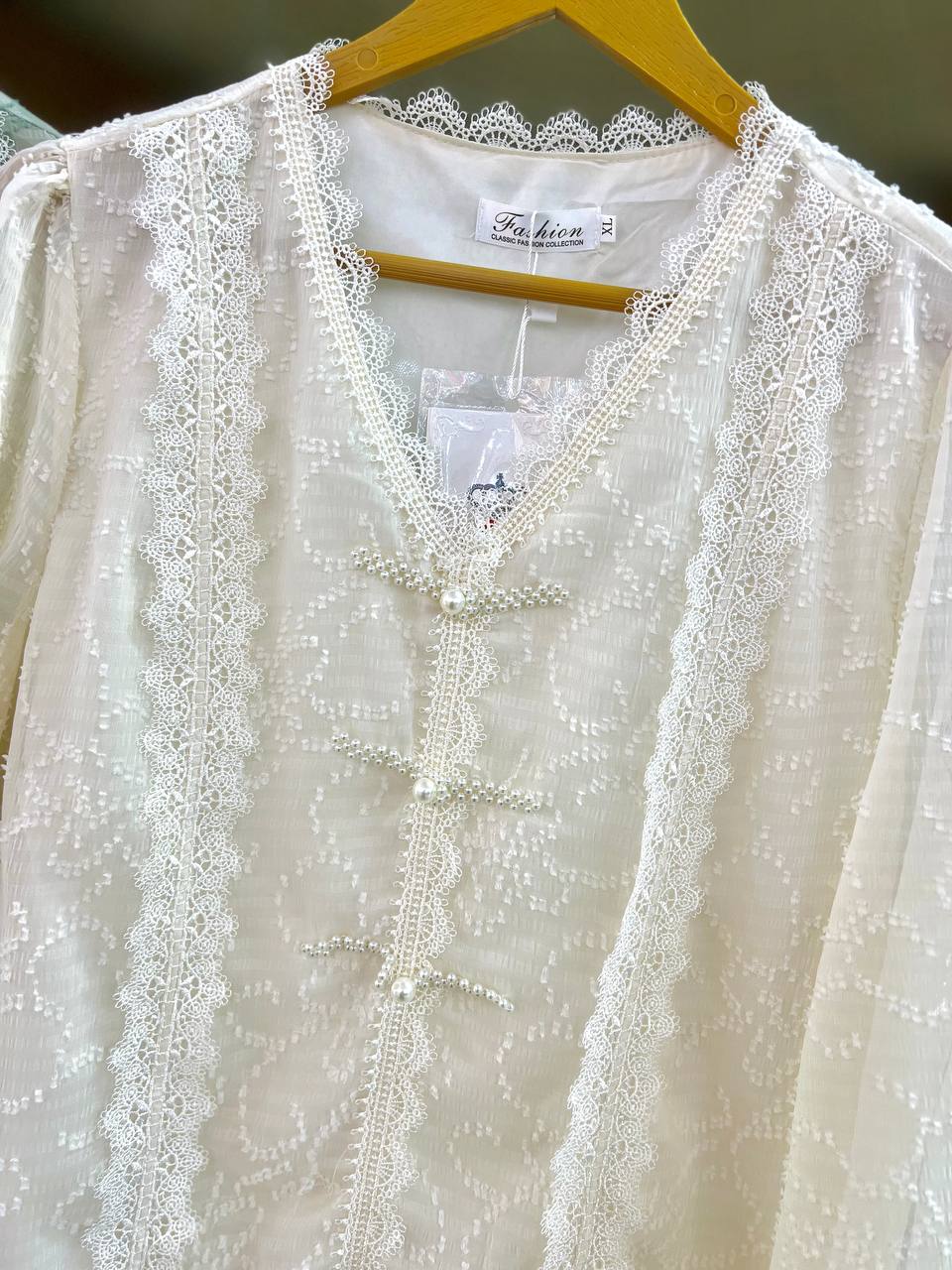 بلوز گیپوری زنانه کد 418649