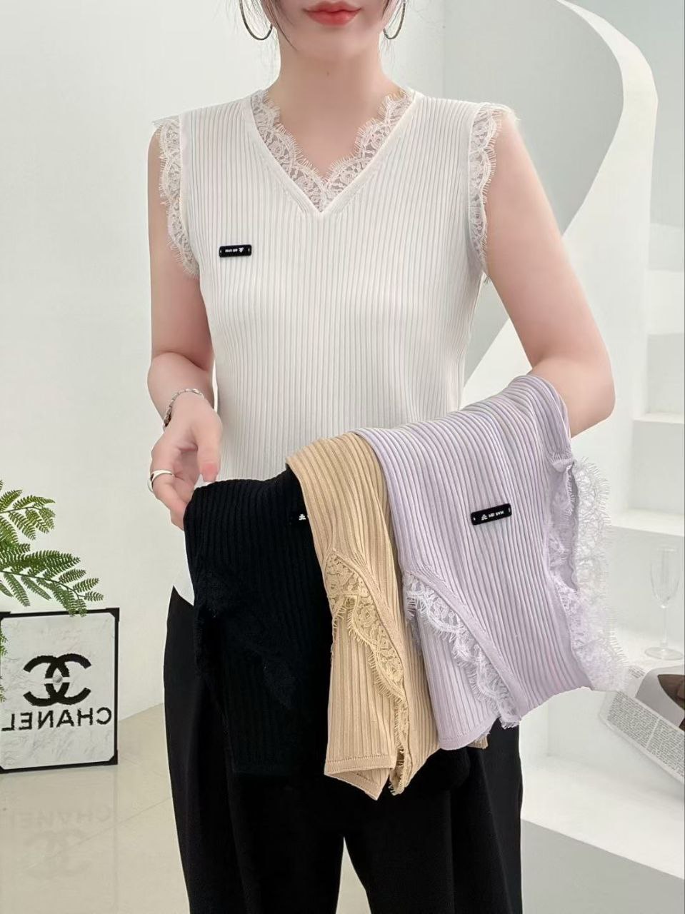 تاپ کریستال قواره دار زنانه کد 418653